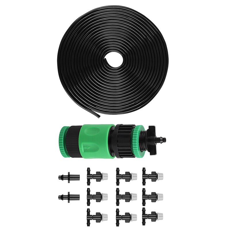10m kjølende vanningssystemsett, selvvanning mikrosprinkler for utendørs drivhushage