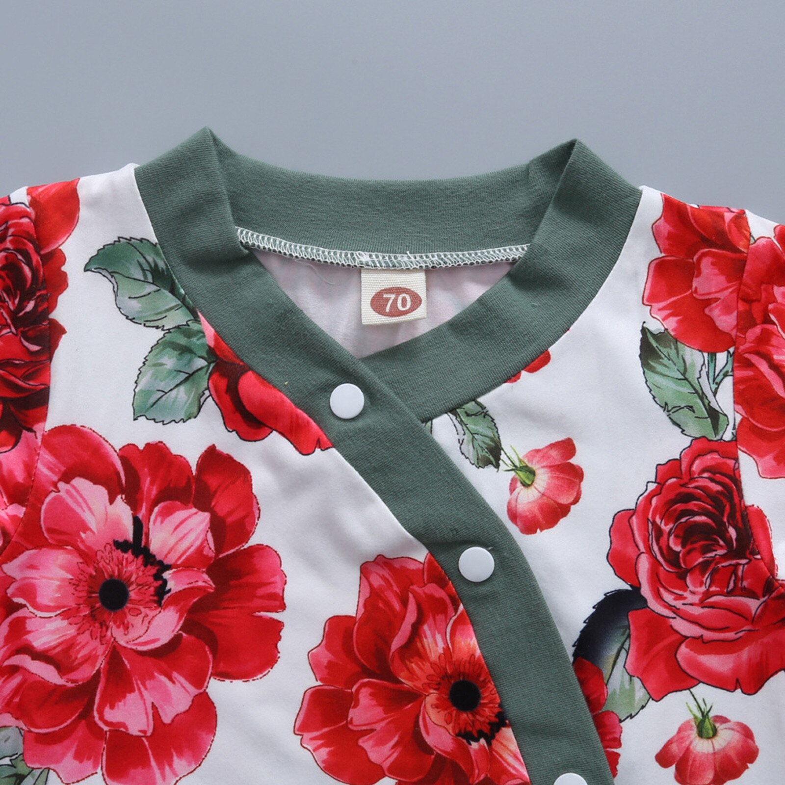Vêtements de printemps et d'automne en coton pour bébés, barboteuse à fleurs bégona 0-12M, combinaison pour -né garçon et fille