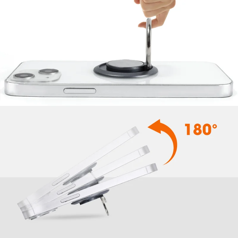 Soporte Universal para anillo de dedo, agarre giratorio de 360 grados para teléfono móvil, montaje magnético para coche, adhesivo trasero para almohadilla