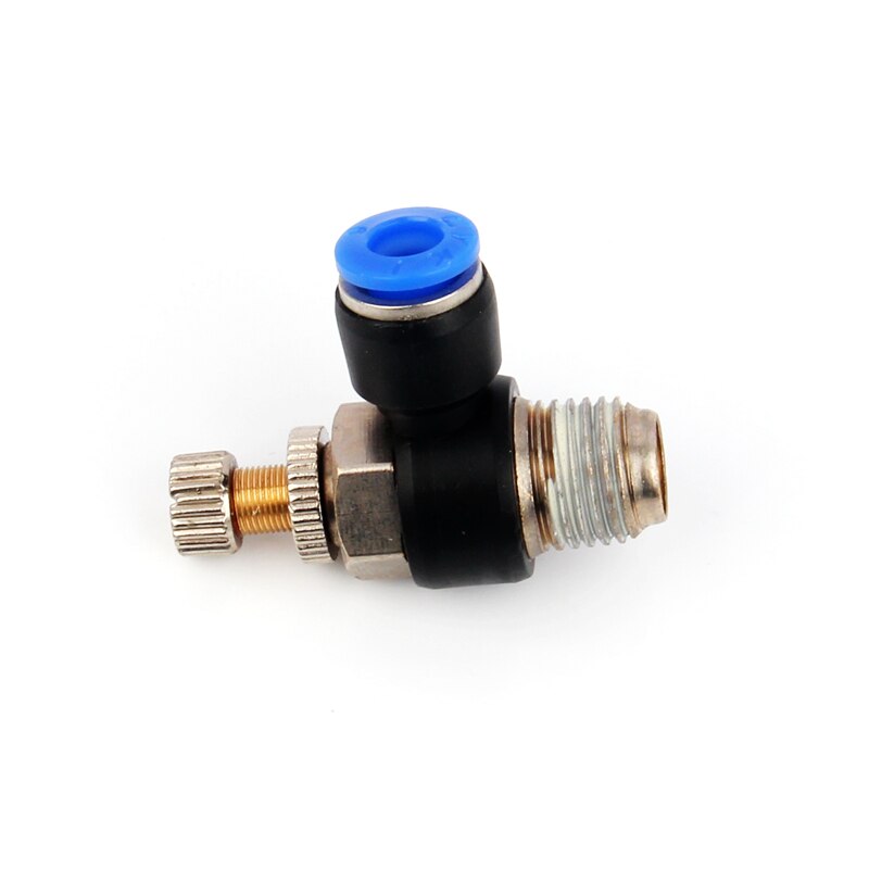 20pcs 1/4 Inch Male Thread Pneumatic Throttle Valve Inner Diameter 6mm/8mm Flow Control Valve Speed-Regulating Valve