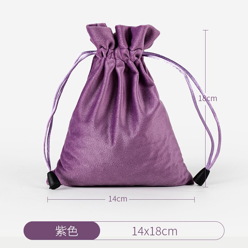 Velvet Drawstring Bags Wedding Partty Candy Bags Storage Packaging Bags Supplier: 14x18cm  purple