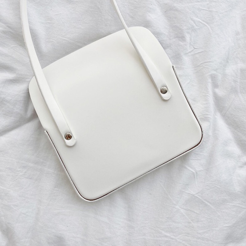 Sommar kvinnor mini crossbody telefonväska enfärgad enkel stil dam axelväska pu läder ungdomsfodral midjeväska ins