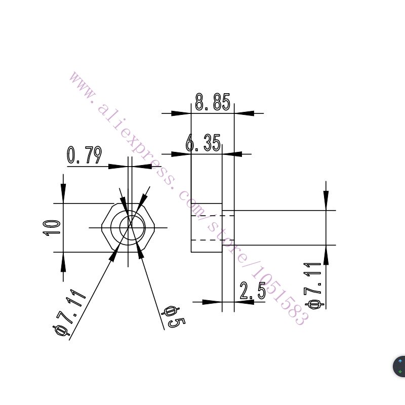 10 stücke Exzentrische Abstandshalter Openbuilds 5mm bohrung 10mm Schlüssel V Slot Lineare Aluminium Extrusion 3D Drucker RepRap CNC