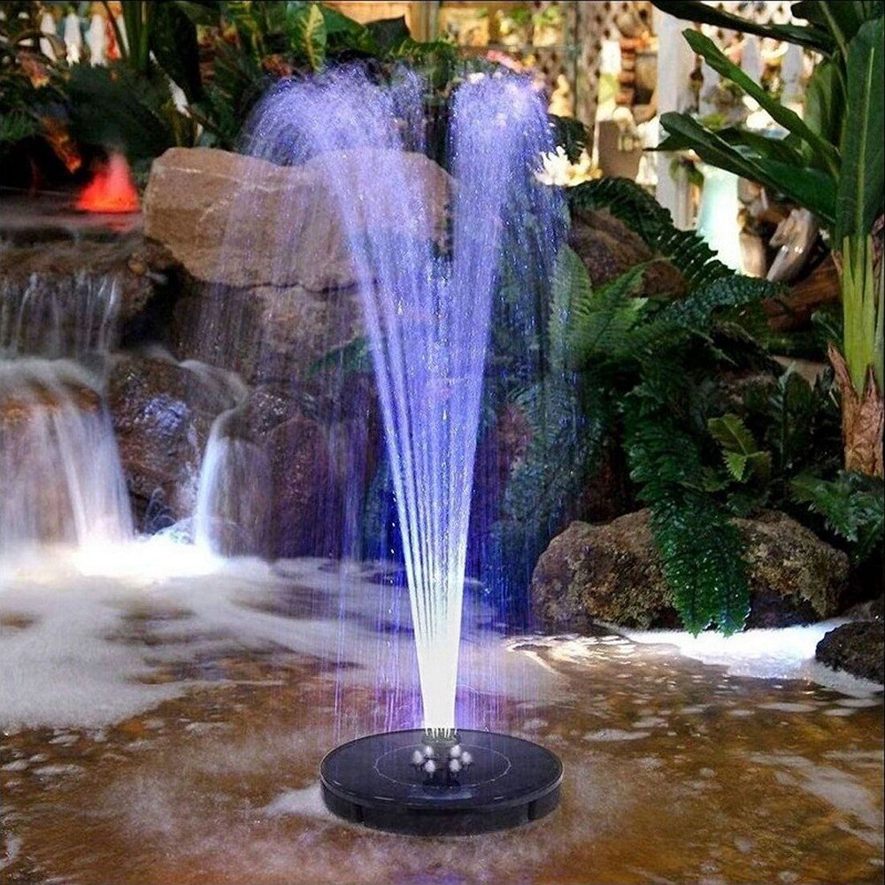 Solar Fontein Waterpomp Fontein Licht Ronde Drijvende Fontein Waterpomp Led Licht Tuin Decoratie Vogel Bad Fontein Licht: TYPE3