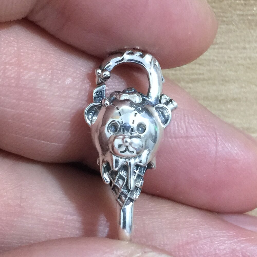 Mistel 925 Sterling Silber Bär Eis Schließe Sperre Europäischen Schmuck