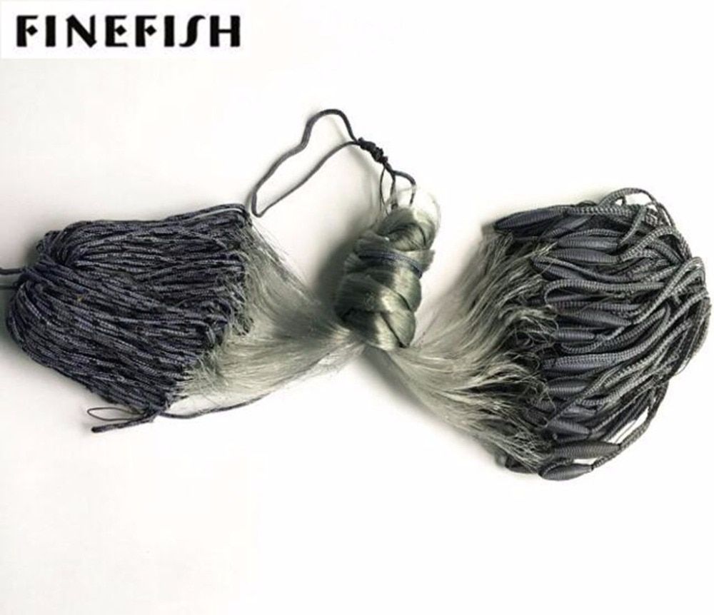 Finfisk finland fiskenet monofilament garnnet enkeltlag fiskenet størrelse 1.8*30m fangst fiskerinetværk klæbrigt mesh