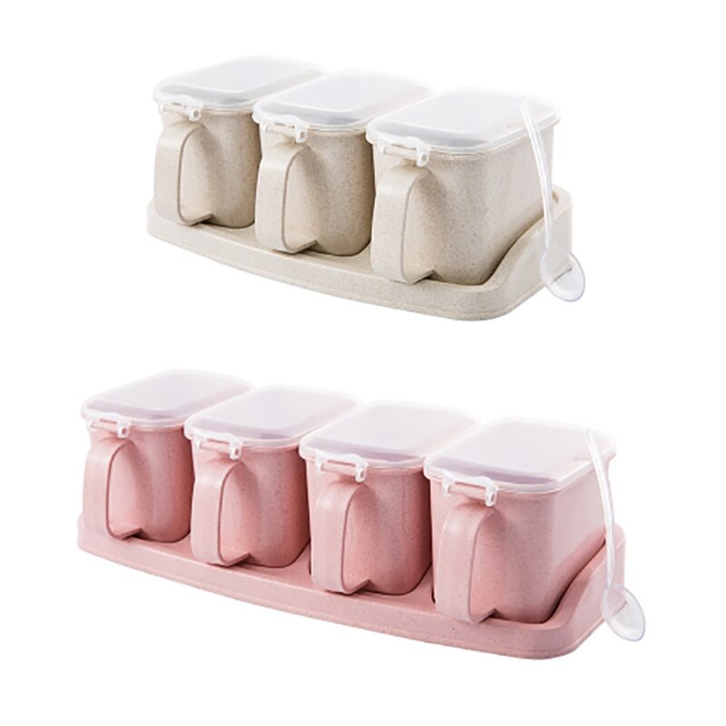 4 + 3 grille assaisonnement boîte Condiment épices mallette de rangement support cuisine outil