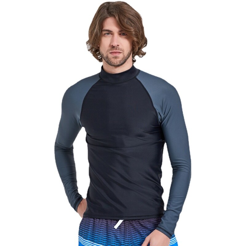 SBART Men Top Lycra Rashguards Long Sleeve Surf Swim Shirt UV Protection Water Sports Rash Guards Diving Swimsuits Plus Size 4XL