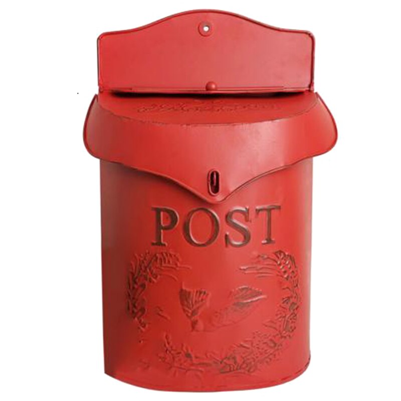 Buzón de hierro Retro, caja de sujección sellada, buzón para periódicos, decoración de jardín de boda, buzón de correos para el hogar: Red