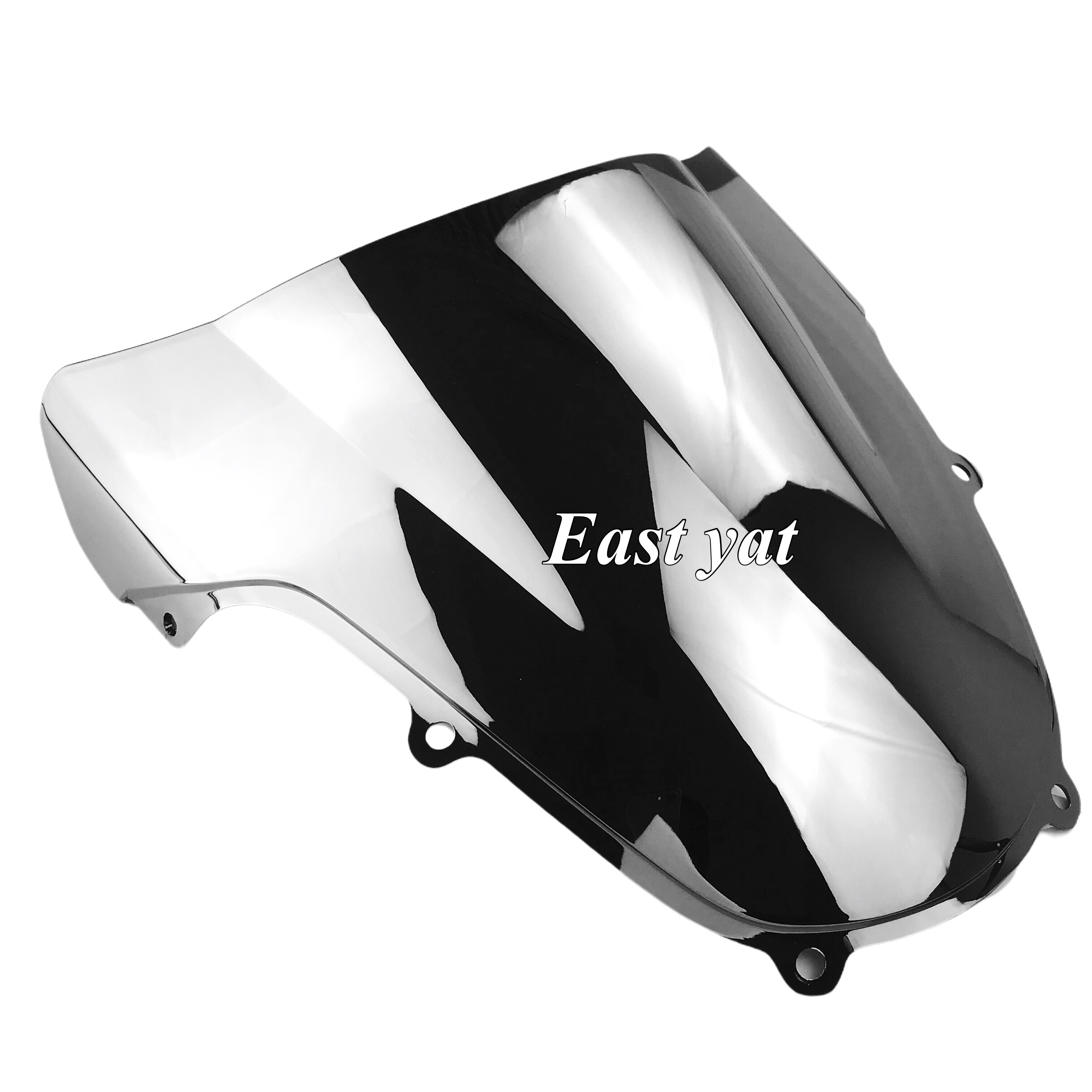 Parabrisas de doble burbuja para motocicleta, accesorio negro para Suzuki GSXR 600 GSXR 750 GSXR 1000 K1 K2 2000 2001 2002 2003: Silver