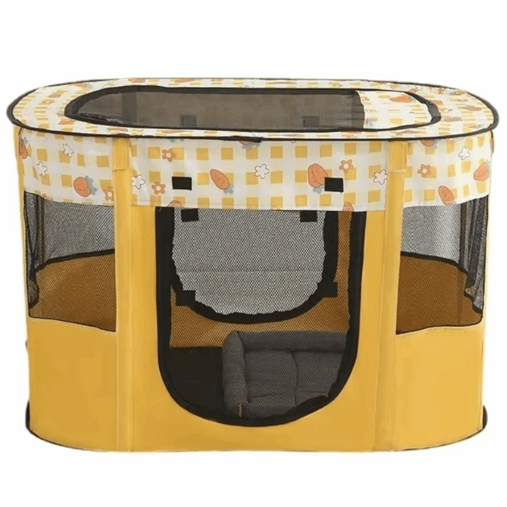 Visible Portable Pet Playpen Breathable Removable Folding Pet Cage Collapsible 300D Oxford Cloth Cat Room Outdoor