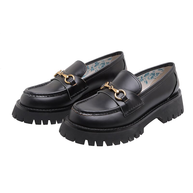 Female Loafers Flat Platform Women Shoes Size35-40 Casual Slip-on Round Toe Solid Black Ladies Shoes For Women лоферы женские: 38
