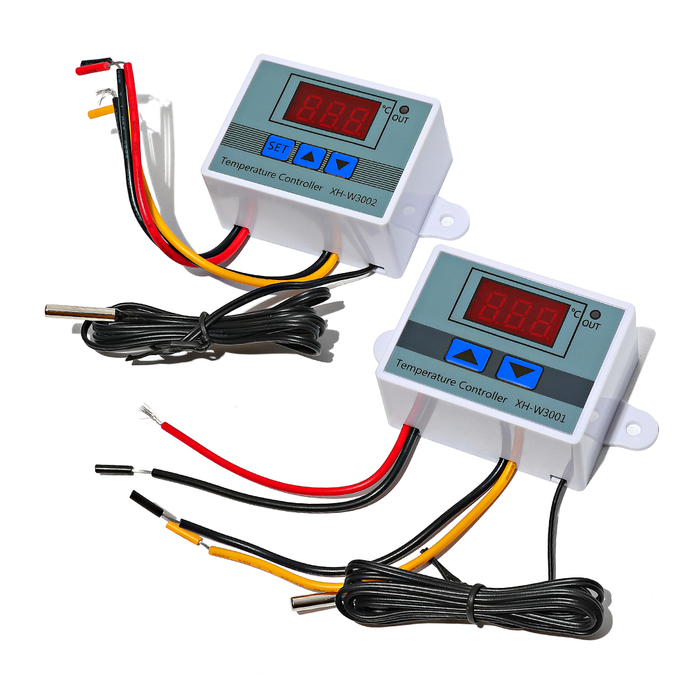 DC12V 24V AC110V-220V LED digital thermostat temperature controller NTC sensor temperature control switch relay output