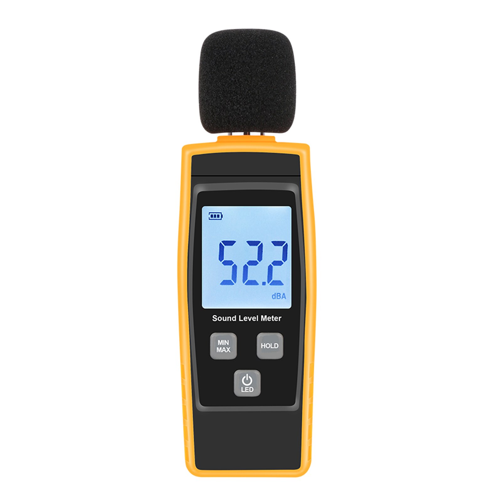 LCD Digital Sound Level Meter DB Meters 30-130dBA Noise Volume Decibel Monitoring Tester with Max/Min/Data Hold Mode