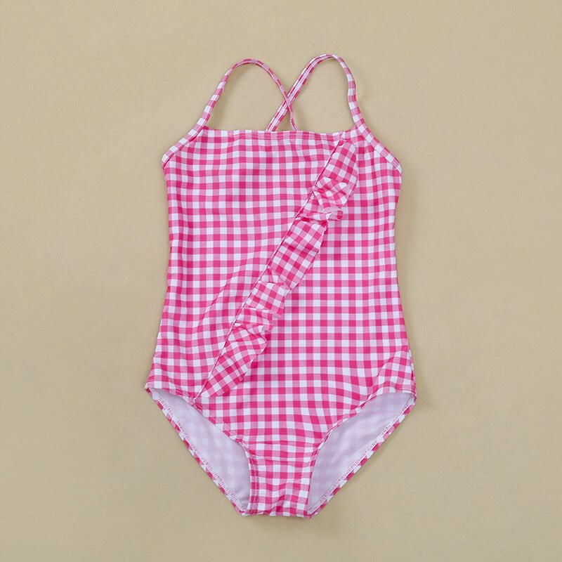 one piece Swimsuit for Girls 3~10Y Kids swimwear Summer Girls Swimwear Children Beachwear Bathing Suits-SW154: 3-4Years