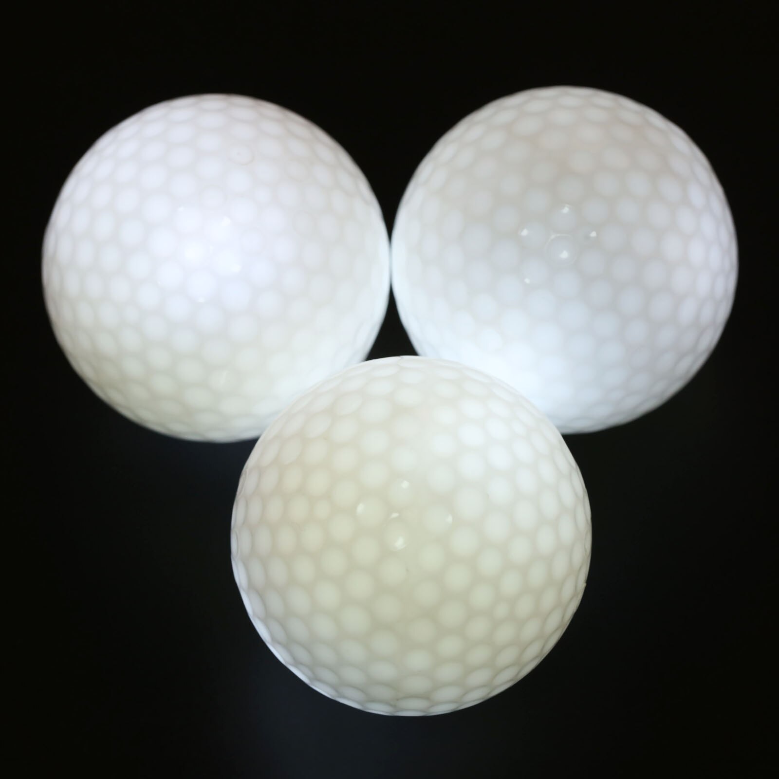 3 st/låda led golfbollar nattträning konstant lysande två lager surlyn golf träningsbollar 42.6mm(1.67 &quot;) diameter match
