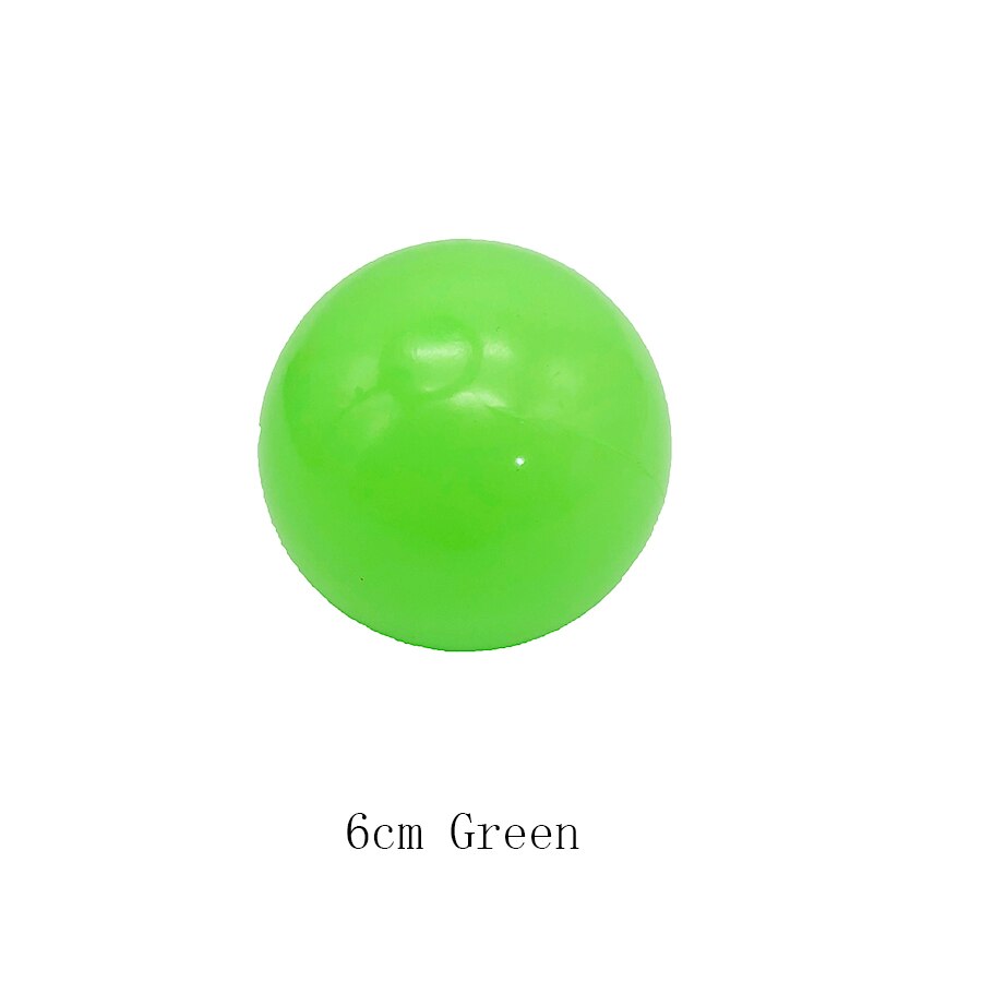 Decke Sticky Wand Bälle Luminous Glow In The Dark Squishy Anti Stress Bälle Dehnbar Weiche Squeeze Erwachsene Spielzeug Für Mädchen jungen: 6cm Green