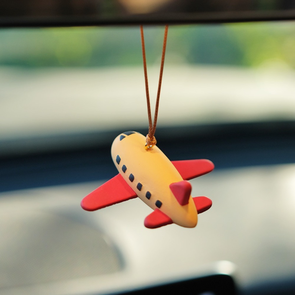 de avión de tendencia, accesorios de Interior de coche, decoración colgante de coche bonito, franjas de diferente Color, artesanías colgantes para coche: Negro