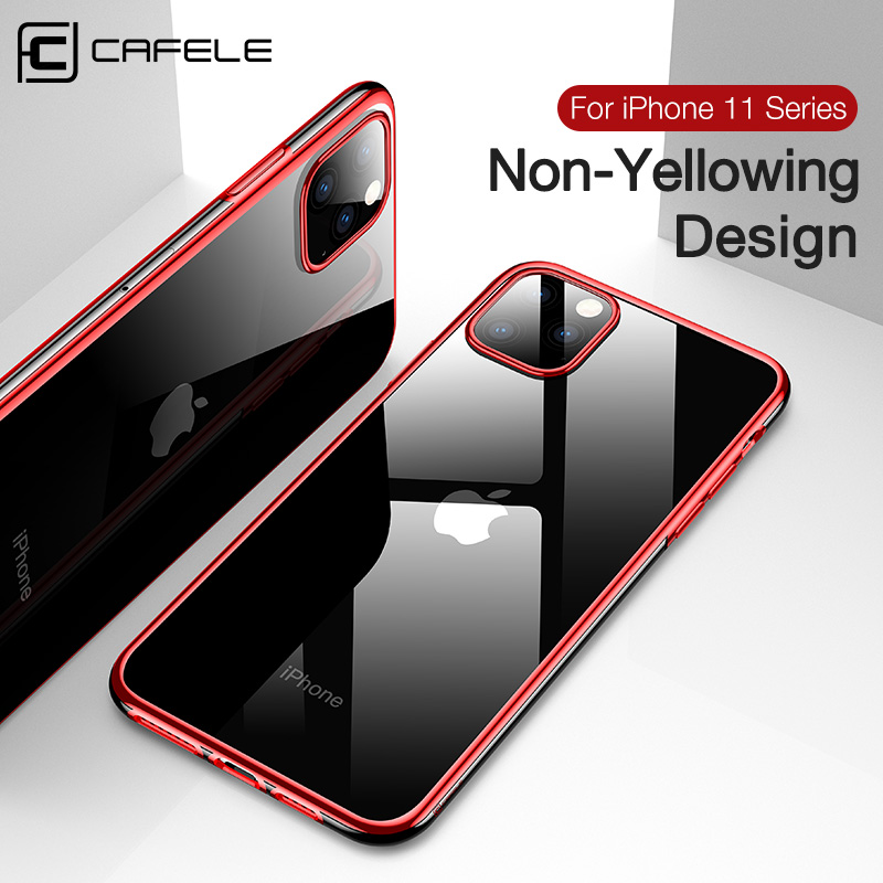 Cafele Luxe Plating Case Voor iPhone 11 Pro Max Soft TPU Transparant Telefoon Case Voor iPhone 11 pro max Ultra dunne Back Cover