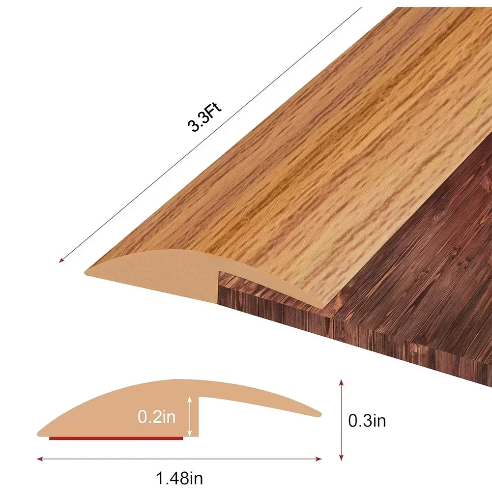 1pc pavimento in legno striscia di transizione bordo di chiusura striscia di pavimento cucitura in PVC resistente all'usura plastica morbida fibbia piatta Dge pressatura soglia