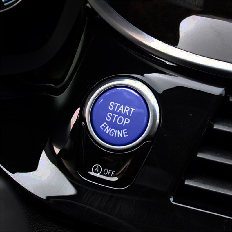 thumbnail image 2 of Partol Car Engine Start Stop Switch Button Cover For BMW E60 E70 E71 E72 E83 E84 E90 E91 E92 E93 3 5 Series Engine Switch Power Ignition Start Stop Button Replacement Black 2 of 14