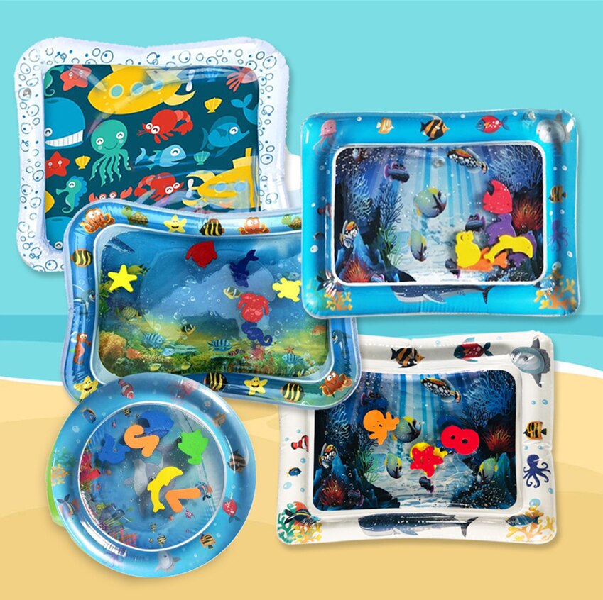 Water Mat Baby Inflatable Patted Pad Baby Inflatable Water Cushion Infant Play Mat Toddler Funny Pat Pad Toys