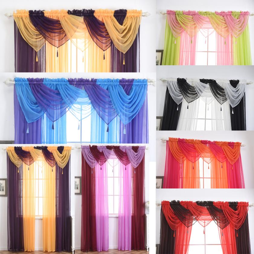 Voile Curtain Swags All Colours Pelmet Valance Net Curtains Voile Swag t1226