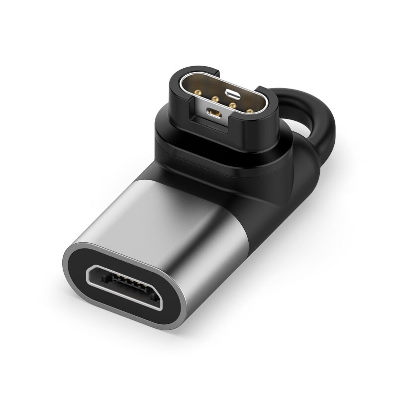 Tipo c/micro usb/relâmpago fêmea para 4pin adaptador conversor de carga para garmin abordagem s40/s60/x10/s10 venu fenix 6/6x pro solar: 90 degree Micro USB