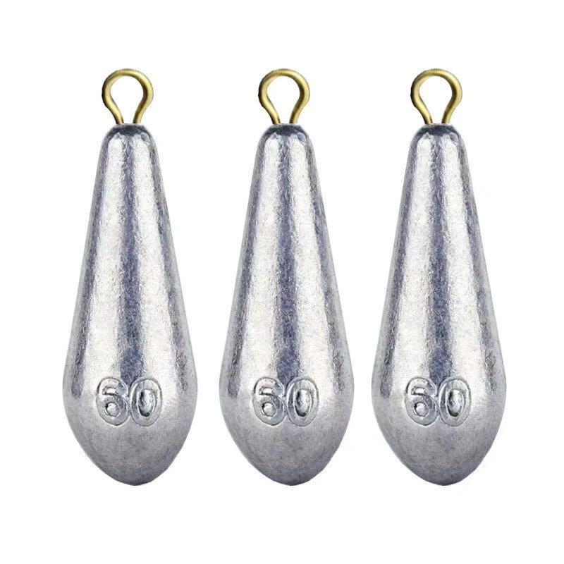 1pack 5g-1000g Lead Sinkers Water Lead Weights Oval Split Shot Olive In Line Fishing Tackle Accessories Hollow And Solid