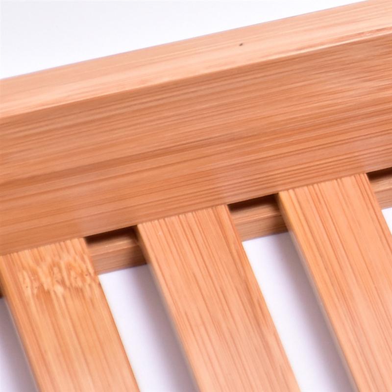 1pc naturliga bambu trä badkar caddie bricka med skenor perfekt dusch arrangörsställ för badrum 70 x 14.6 x 4.5cm