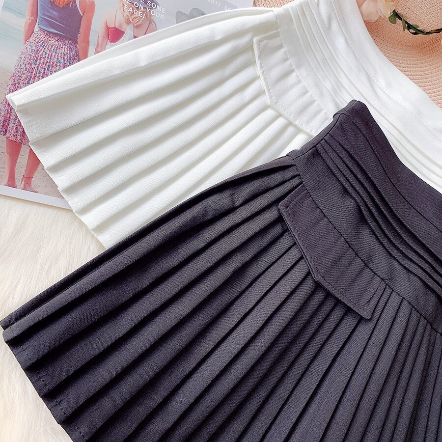 Jupe plissée blanche pour femmes, nouvelle , jolie jupe de Tennis, Style collégien, tempérament jeune, Slim, courte