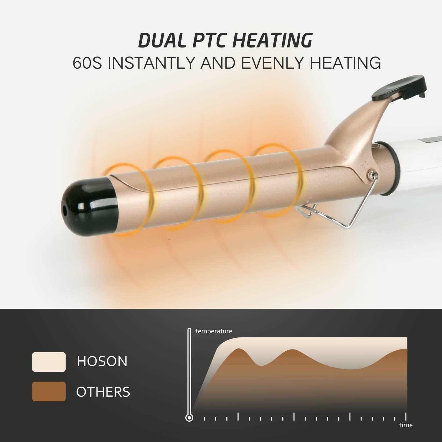 Real Elektrische Professionele Keramische Haar Krultang Lcd Krultang Roller Krullen Wand Waver Mode Styling Tools