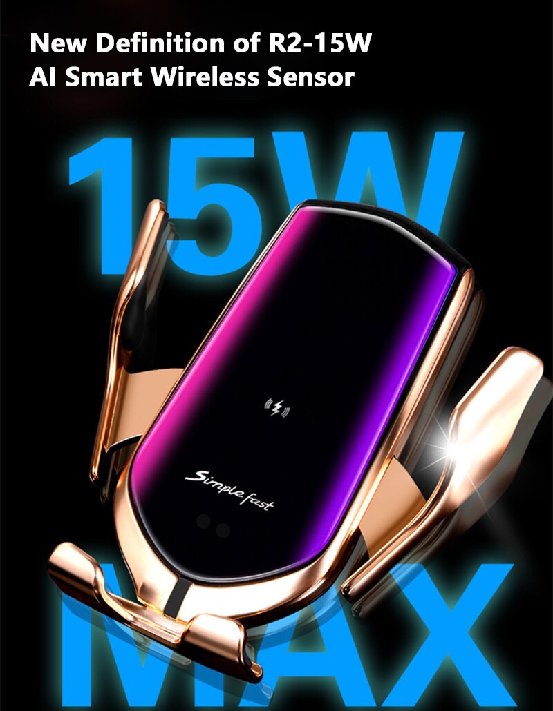 1Pcs R215W Houders Voor Telefoons Mobiele Telefoon Autohouder Auto Smart Inductie Draadloze Oplader Mobiele Telefoon Houder Snel Opladen