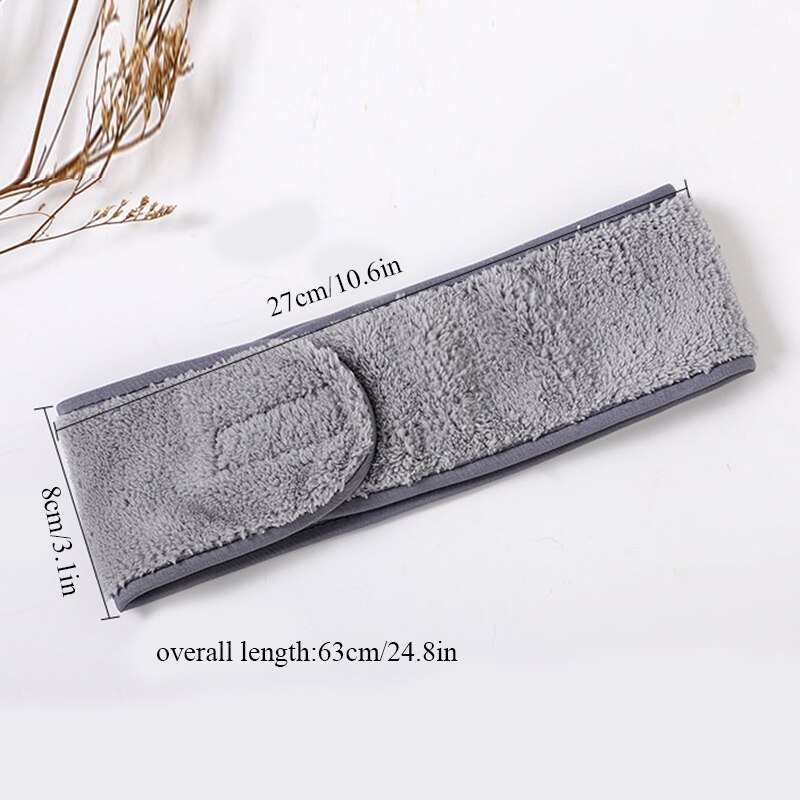 Diadema Facial de algodón para mujer, bandana de Velcro, gorro de ducha para la cabeza, envoltura mágica para el cabello, accesorios para el cabello