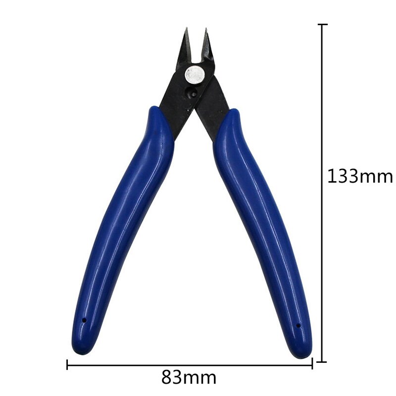 1PCS Elektronische Diagonale Tang Wire Cable Cutters Anti-slip Side Cutters Knipt Flush Nipper Mini Diagonale Tang Hand gereedschap: blue