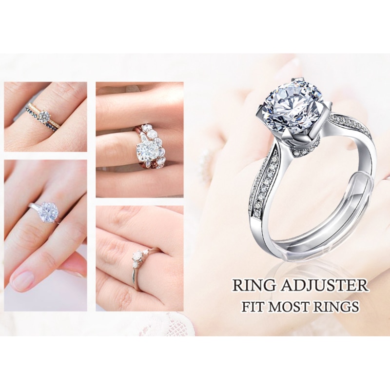 8 Maten Siliconen Onzichtbare Clear Ring Maat Richter Resizer Losse Ringen Reducer Ring Sizer Fit Elke Ringen Sieraden Gereedschap