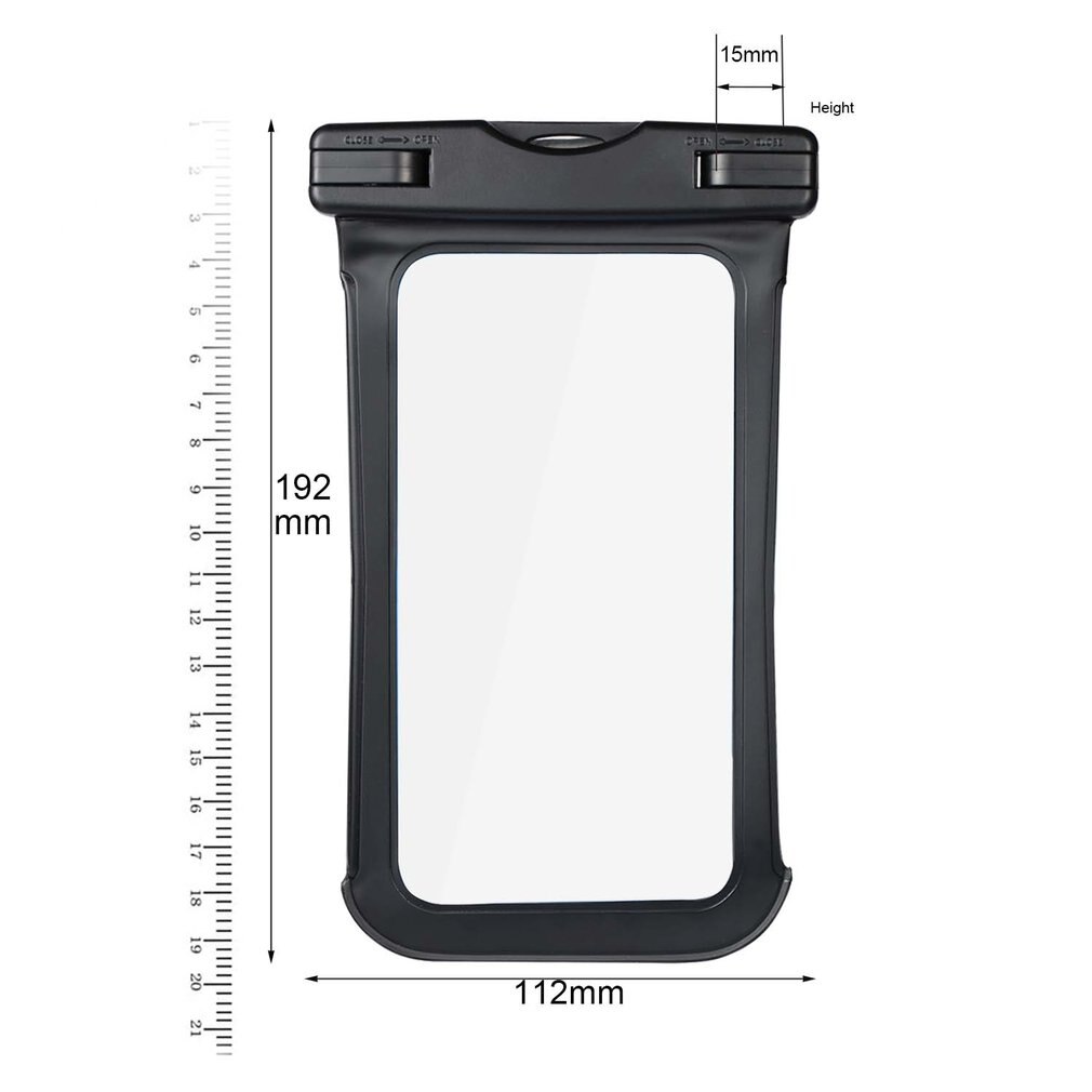 6-inch Universal Lightweight Sealed Waterproof PVC Mobile Phone Bag With Dual Swivel Lock Sealable Clip Strap For Apple 7