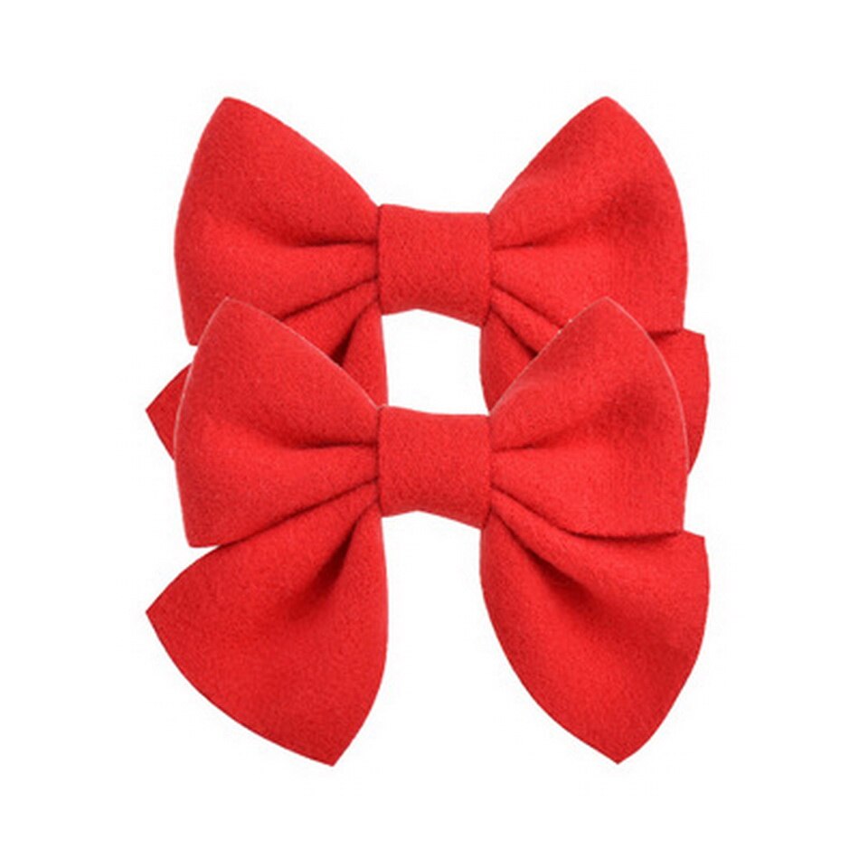 2 stuks/set schattige strik haarspeldjes voor kinderen effen haarstrikken haarspeldjes babymeisjes vlinder haarspeld peuter haarspeldje roze accessoire: Kleur 6