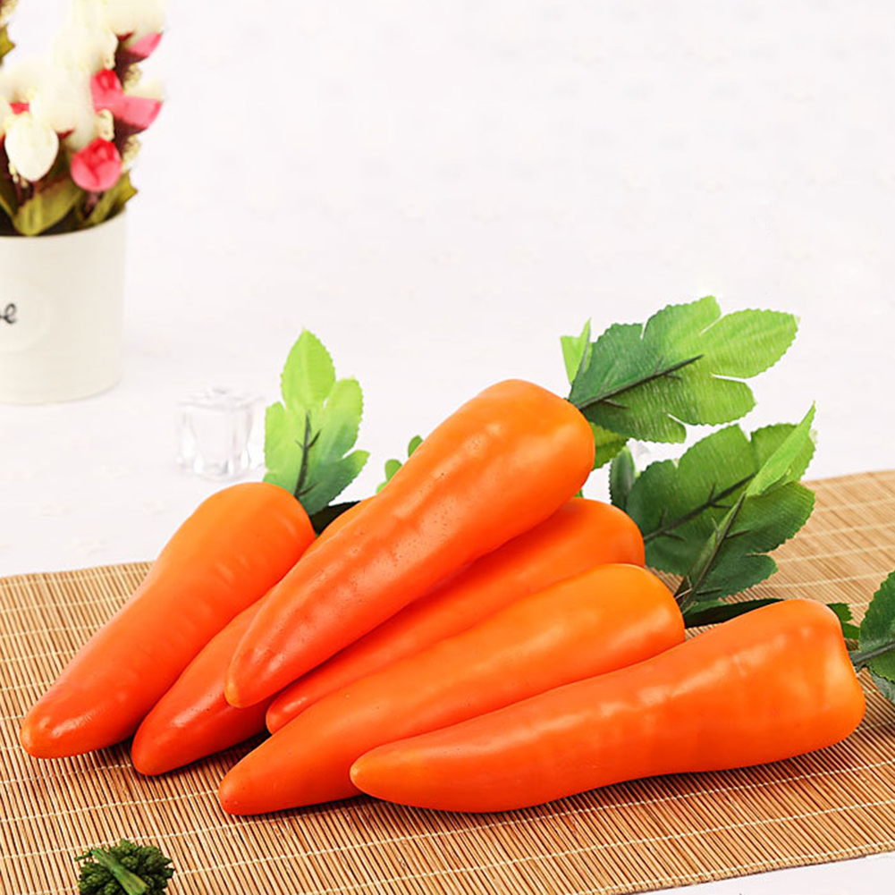 1 Uds. Zanahorias Mini espuma de plástico Artificial zanahoria frutas y verduras baya tienda hogar cocina accesorios de fotografía decorativos