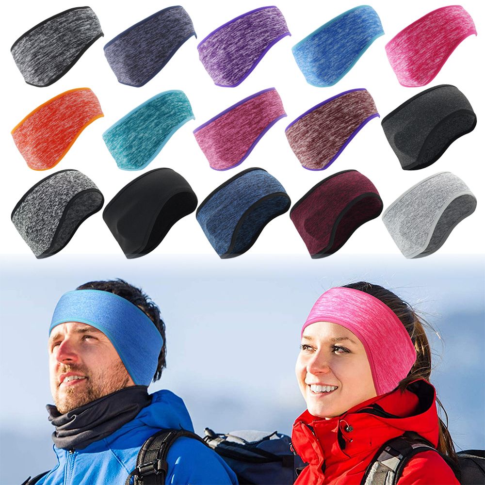 Outdoor Sports Hair Sweat Fleece Ear Cover Women Men Running Headband Ear Warmer Winter Sweatband Ear Muffs Yoga Headband
