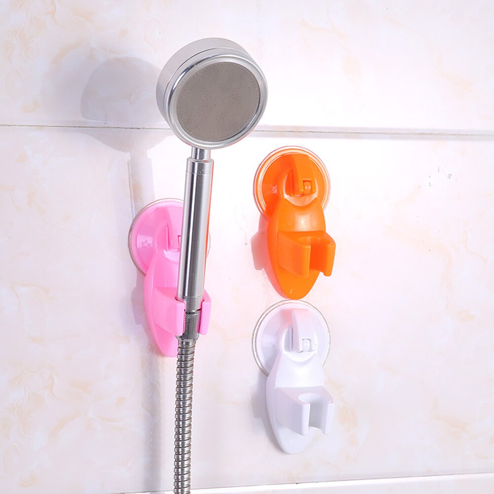 Bathroom Plastic Strong Suction Cup Wall Mounted Shower Head Bracket Holder Seat