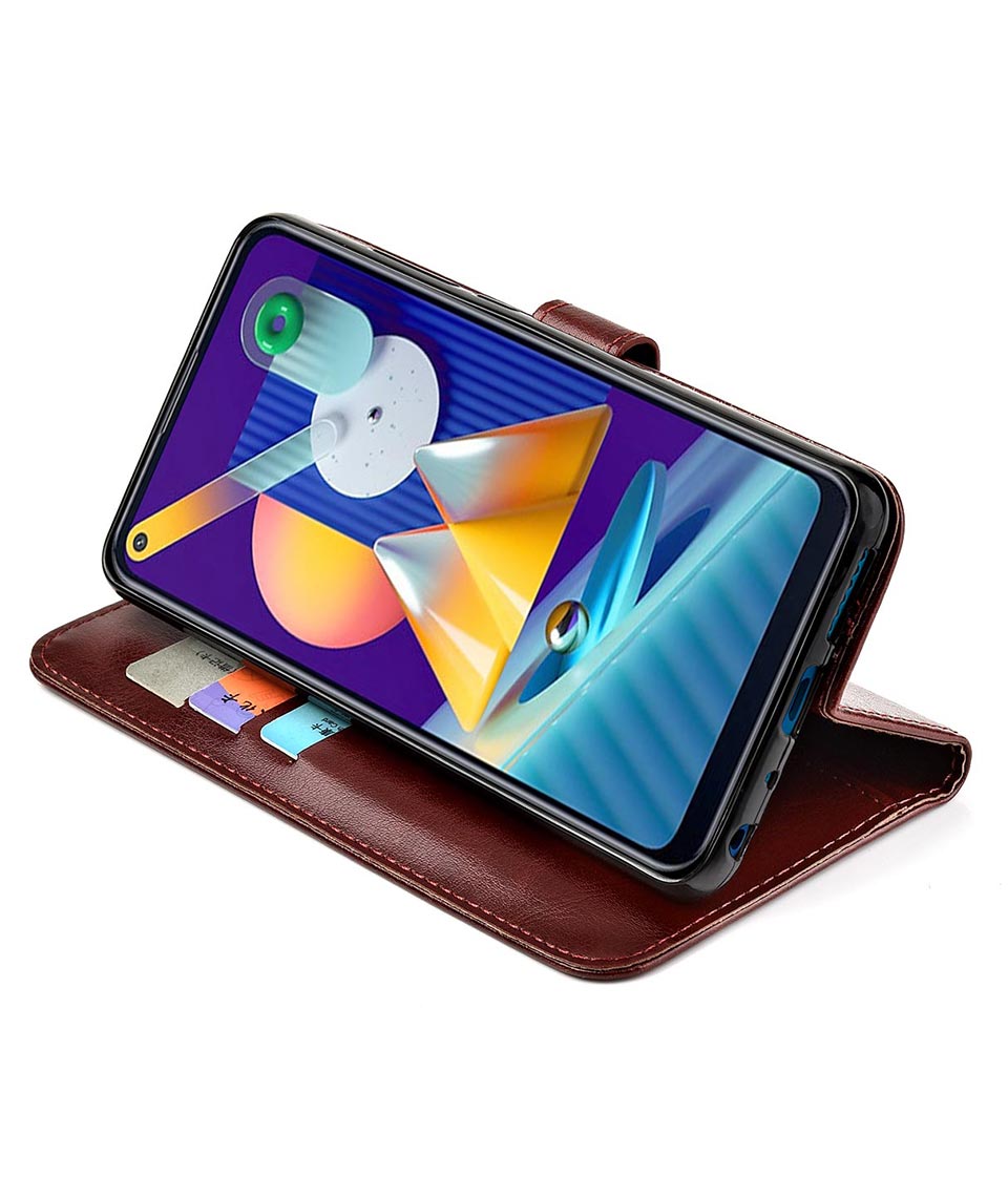 Funda de cuero con tapa para Samsung Galaxy M11 funda para Samsung M11 M 11 M115F SM-M115F