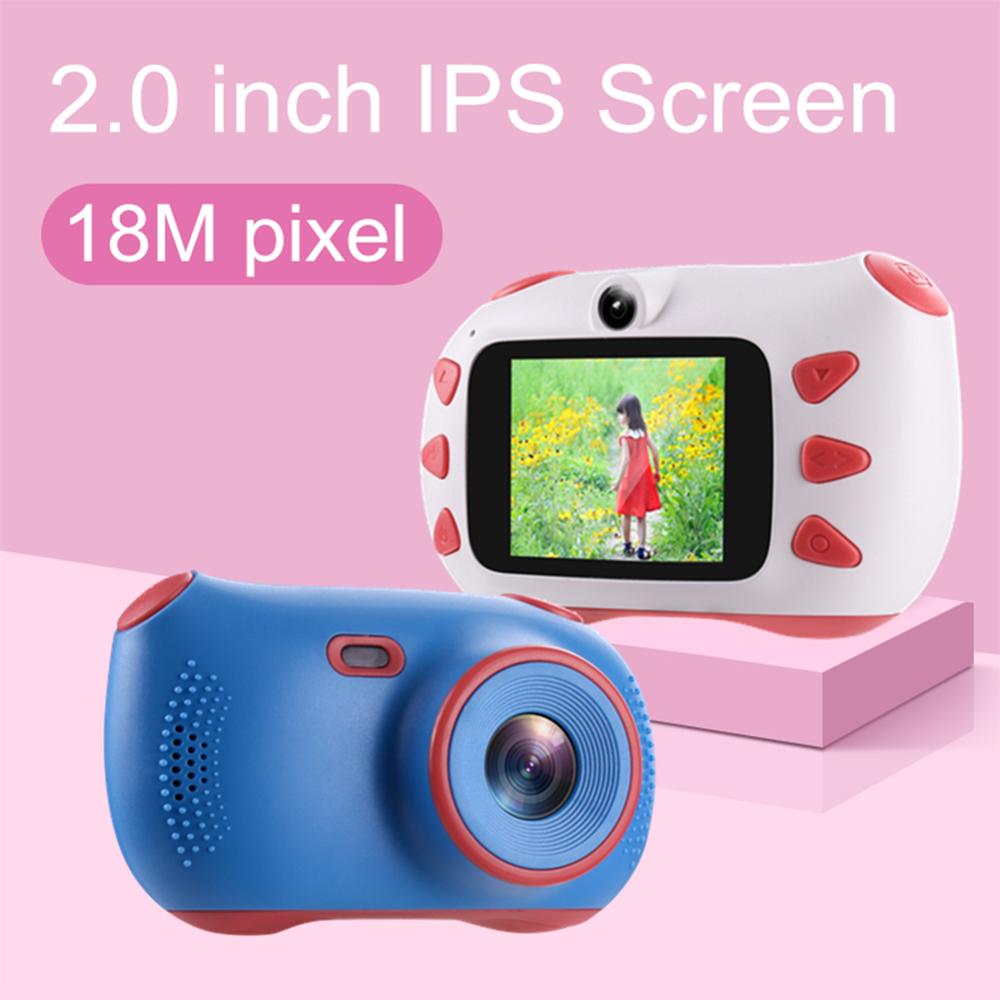 2.0 Polegada tela ips mini câmera 18mp bonito crianças dos desenhos animados hd 1080p digital vlog câmera brinquedo educativo para crianças presente de aniversário