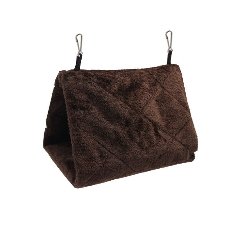 Jaula moderna para pájaros y loros, hamaca cálida, carpa, cama colgante, cueva para dormir y incubar: Brown
