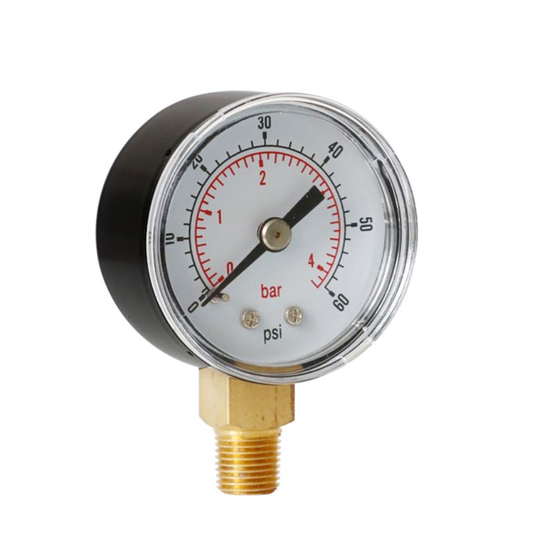 Hoge nauwkeurigheid manometer met messing binnenkant, roestvrijstalen legeringsstructuur, geschikt voor waterolieprofessionals