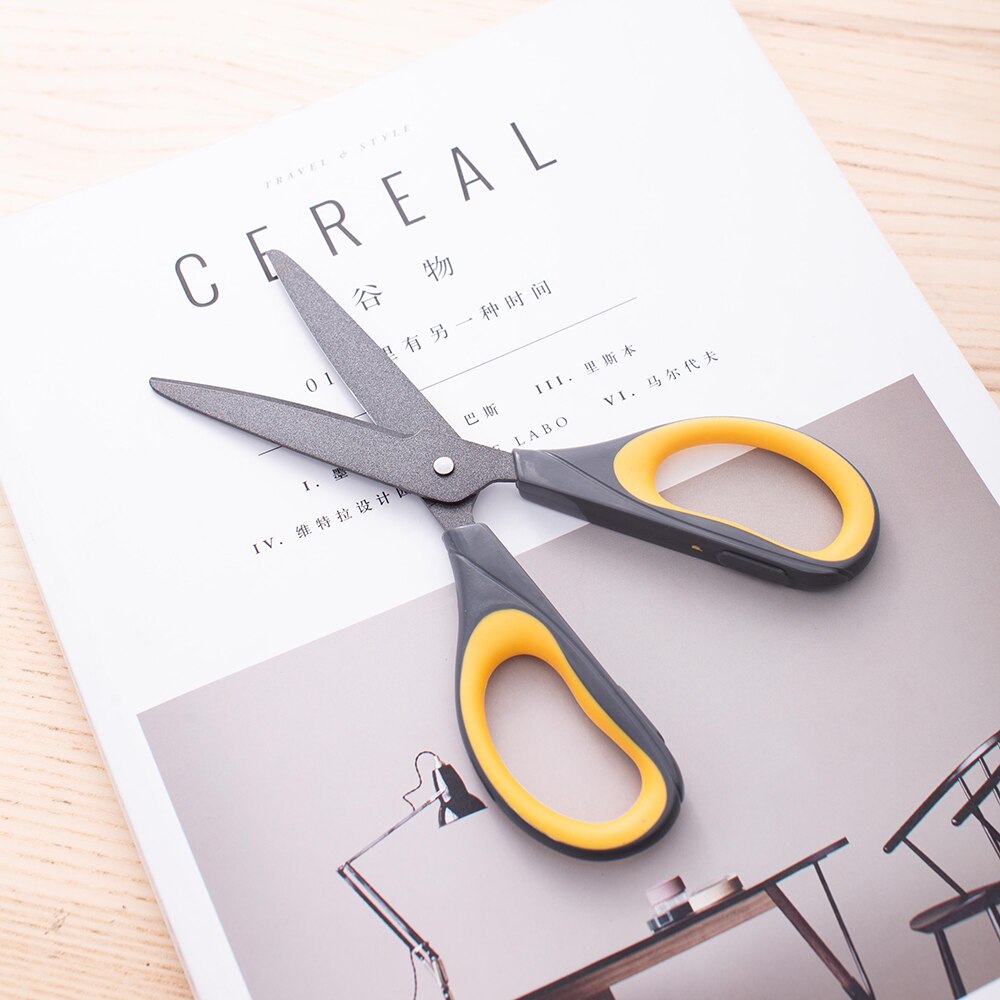 DELI Scissors E6055 Soft-touch Teflon Effortless 170mm 6-3/5 inch home office scissor hand craft scissors stationery