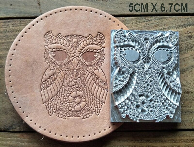 owl pattern Hand-work unique leather working tools carving punches stamp craft leather with leather carving tools