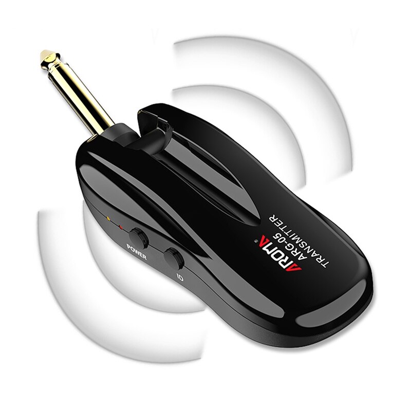 AROMA 5.8GHz Wireless Guitar System Wireless Audio Electric Guitar Transmitter Receiver 4 Channels Battery Rechargeable