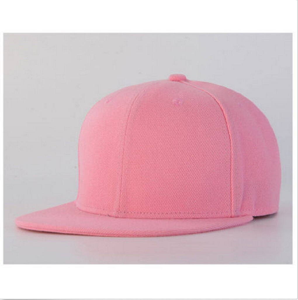 Lokalt lager män kvinnor sport baseballkeps blank vanlig solid neongrön snapback golfboll hip-hop hatt: Rosa