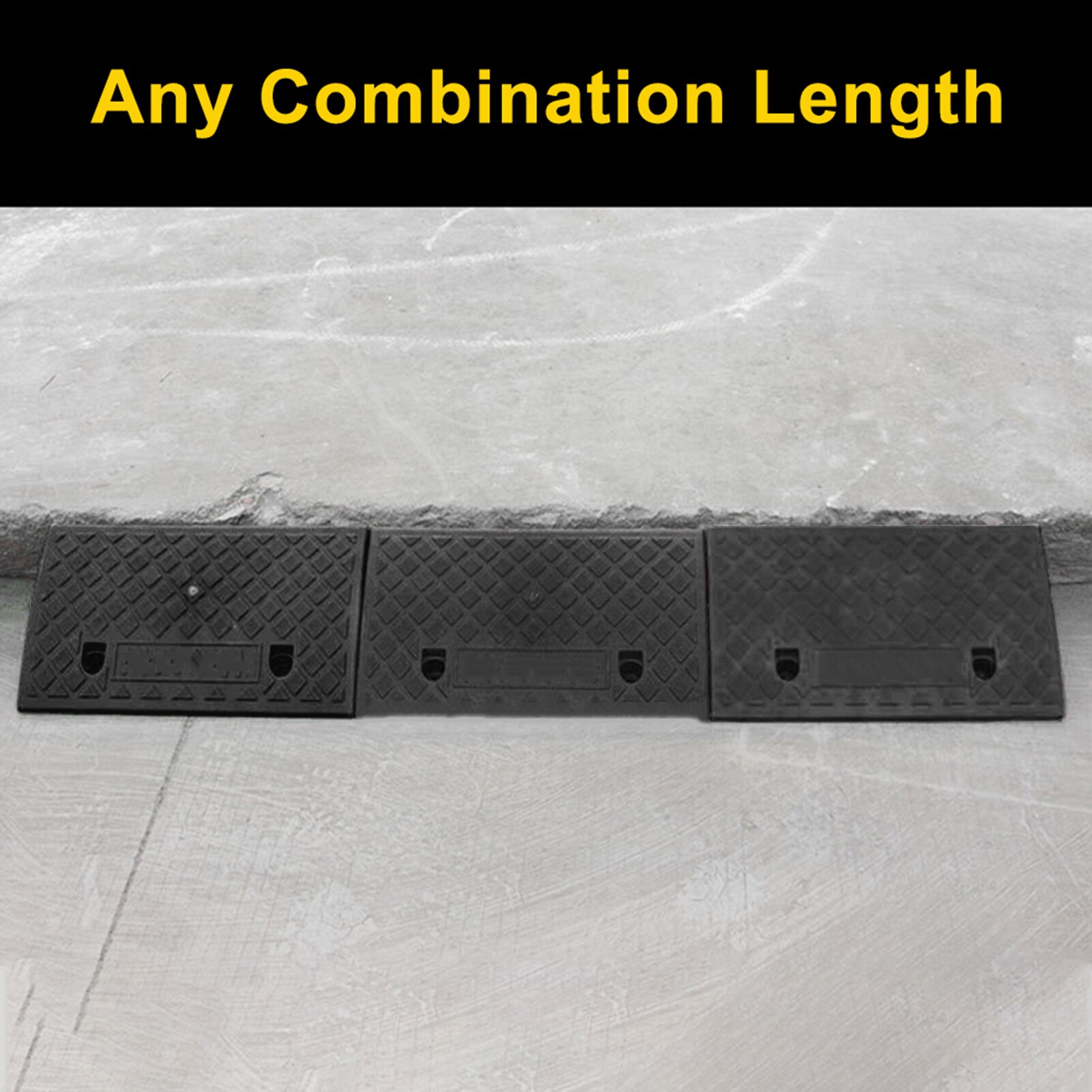 Rampas de Curb portátiles para coche, remolque, camión, motocicleta, silla de ruedas, pendiente de plástico resistente, 1 ud.